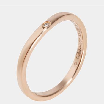 美国卡地亚戒指, [二手商品] Cartier | Cartier Ballerine Wedding Band 18K Rose Gold Diamond Ring EU 53商品图片 8.4折