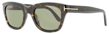 tom ford墨镜, Tom Ford | Tom Ford Unisex Rectangular Sunglasses TF237 Snowdon 52N Dark Havana 52mm商品图片 4.6折