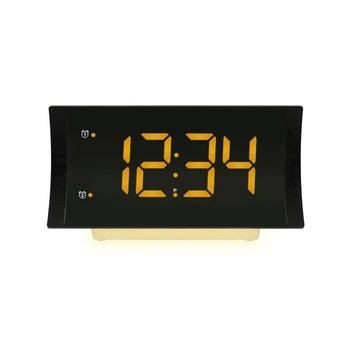La Crosse Technology | Curved LED Alarm Clock with Radio and Fast Charging USB Port,商家Macy's,价格¥309