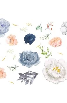 WALPLUS | Pink & Blue Watercolor Flower Wall Sticker Set,商家Nordstrom Rack,价格¥308