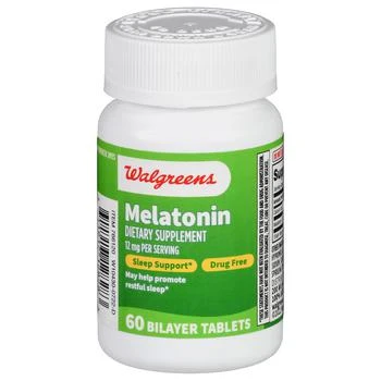 Walgreens | Melatonin 12 mg Bilayer Tablets,商家Walgreens,价格¥97