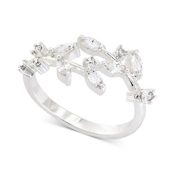 推荐Silver-Tone Marquise-Crystal Leaf Band Ring, Created for Macy's商品