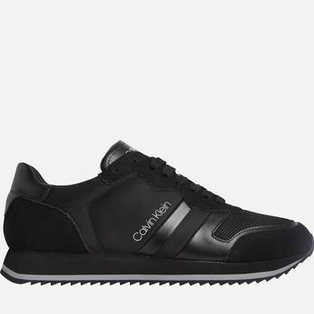 推荐Calvin Klein Men's Suede Low Top Trainers - CK Black商品