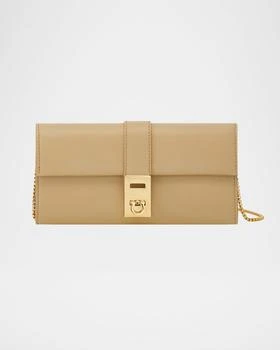 Salvatore Ferragamo | Hug Flap Leather Wallet on Chain,商家Neiman Marcus,价格¥7543