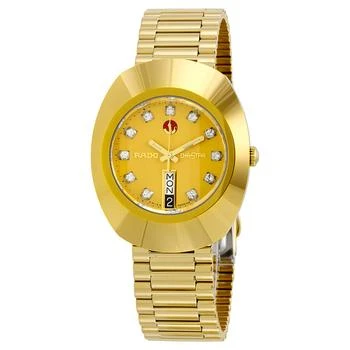 Rado | DiaStar Original Jubile Gold Automatic Gold Dial Gold PVD Men's Watch R12413493,商家Jomashop,价格¥6801
