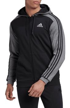 阿迪达斯卫衣, Adidas | Essentials Mélange French Terry Full-Zip Hoodie商品图片 8.2折
