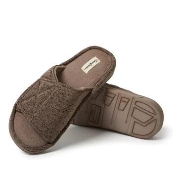 推荐Men's Chase Marled Knit Slide Memory Foam Slippers with Adjustable Strap商品