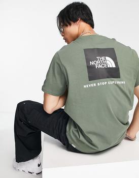 商品The North Face | The North Face Redbox back print t-shirt in khaki,商家ASOS,价格¥263图片