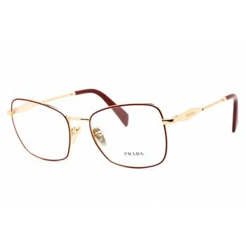 Prada | Prada Women's Eyeglasses - Full Rim Butterfly Red/Gold Metal Frame | 0PR 53ZV 12F1O1 4.4折×额外9折x额外9.5折, 独家减免邮费, 额外九折, 额外九五折