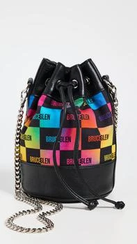 推荐Bruce Glen Tie Dye Logo Print Bucket With Black Leather Trim商品