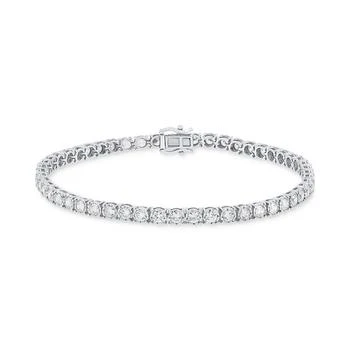 Grown With Love | Men's Lab Grown Diamond Tennis Bracelet (5 ct. t.w.) in 10k White Gold,商家Macy's,价格¥20652