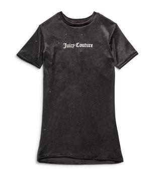 Juicy Couture | Velour Glitter T-Shirt Dress (3-16 Years)商品图片,