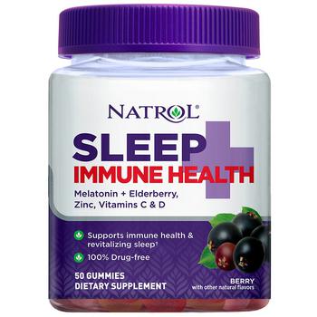 商品Natrol | Sleep+ Immune Health, Melatonin and Elderberry, Gummies Berry,商家Walgreens,价格¥142图片