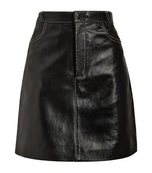 Sandro | Leather Mini Skirt商品图片,