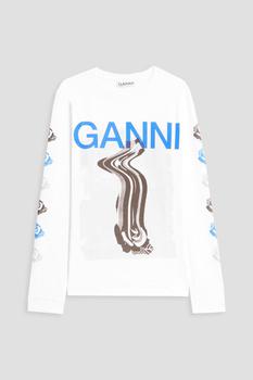 Ganni | Printed cotton-jersey top商品图片,5折