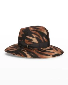 推荐Royal Tiger Print Felt Hat商品
