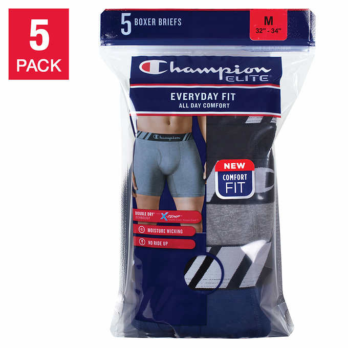 CHAMPION | Champion Men's Boxer Brief 5-pack 冠军 男士平角内裤 五条超值装商品图片,5.9折