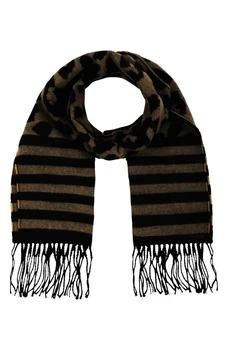 推荐Leopard Stripe Fringe Scarf商品