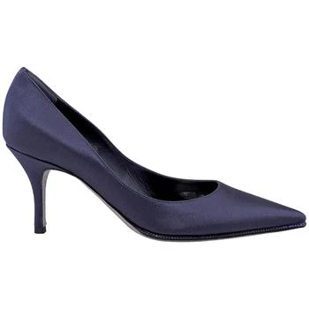 Rene Caovilla | Blue Satin Minimalist Pointed-toe Pumps 3.1折