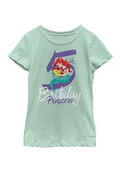 推荐Girls 4-6x Birthday Mermaid Five Graphic T-Shirt商品