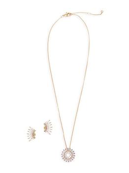 商品Mignonne Gavigan | Madeline 2-Piece 14K Gold-Plated, Mother-Of-Pearl & Crystal Gift Set,商家Saks Fifth Avenue,价格¥1556图片