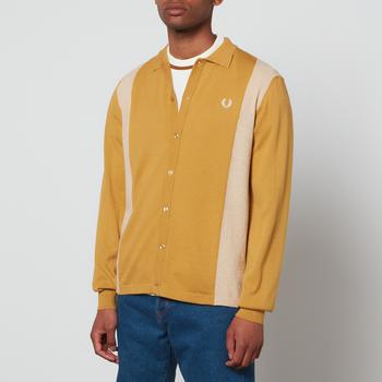推荐Fred Perry Men's Knitted Towelling Shirt - 1964 Gold商品