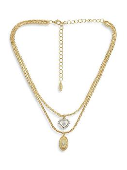 商品Ettika Jewelry | Eternal Love 18K Gold-Plate & Cubic Zirconia Layered Chain Necklace,商家Saks Fifth Avenue,价格¥395图片
