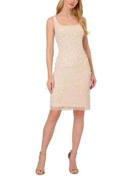 Adrianna Papell | Womens Beaded Knee-Length Cocktail And Party Dress 4折起