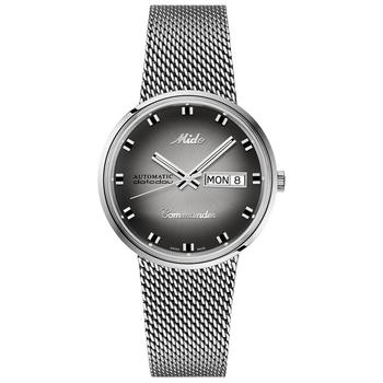 MIDO | Swiss Automatic Commander Shade Stainless Steel Mesh Bracelet Watch, 37mm - A Special Edition商品图片,