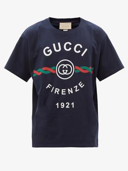 推荐Firenze 1921 logo-print cotton-jersey T-shirt商品