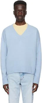 AMI | Blue Cropped Sweater 