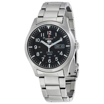 精工5号, Seiko | 5 Automatic Black Dial Stainless Steel Mens Watch SNZG13商品图片 4.4折
