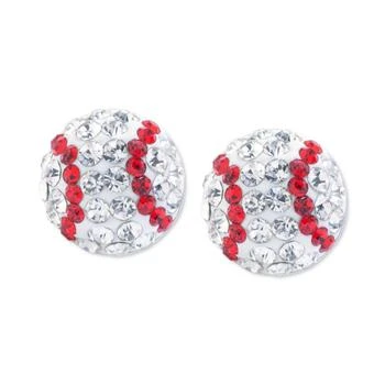 Giani Bernini | Crystal Baseball Stud Earrings in Sterling Silver,商家Macy's,价格¥132