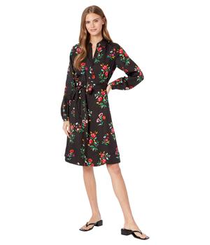 kate spade连衣裙, Kate Spade | Autumn Floral Silk Twill Shirtdress商品图片 