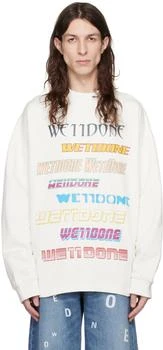 We11done | White Printed Sweatshirt 
