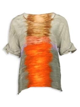 推荐Peter Pilotto Sunset Tie Dye Print Top In Multicolor Silk商品