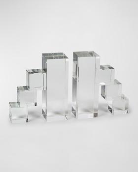 商品Tizo | Clear Crystal Block Steps Bookend Pair,商家Neiman Marcus,价格¥892图片