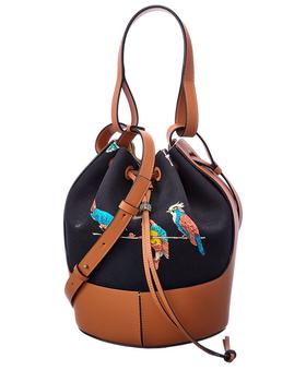 推荐Loewe Paula's Ibiza Balloon Canvas & Leather Bucket Bag商品