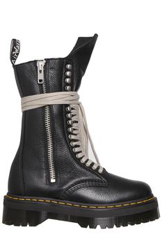 Rick Owens | Rick Owens X Dr. Martens Round Toe Lace-Up Boots商品图片,9.6折