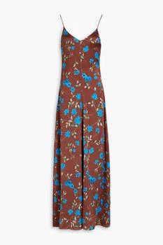 Ganni | Floral-print stretch-silk satin maxi slip dress,商家THE OUTNET US,价格¥1550