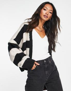 Topshop | Topshop knitted stripe short cardi in multi商品图片,额外9.5折, 额外九五折