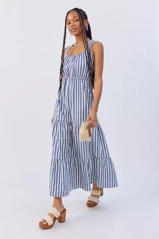 yee si, 4SI3NNA | 4SI3NNA Rosanna Gingham Maxi Dress商品图片 额外9.5折, 额外九五折