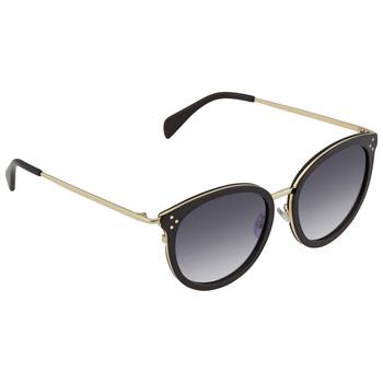 推荐Celine Grey Gradient Round Ladies Sunglasses CL40033F 01B 56商品