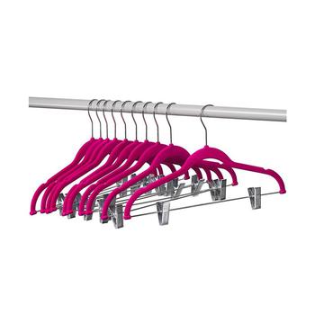 商品Velvet Hangers with Clips for Skirts and Pants, 10 Pack图片