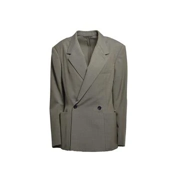 推荐LEMAIRE Gray wool-blend double-breasted blazer Lemaire商品