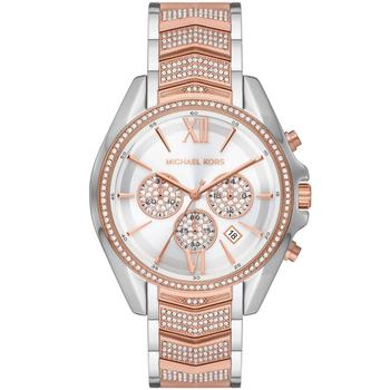 michael kors whitney, Michael Kors | Women's Whitney Chronograph Two-Tone Stainless Steel Bracelet Watch 44mm商品图片 额外7.5折, 额外七五折