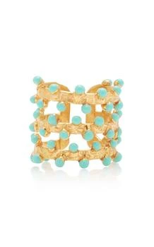 Sylvia Toledano | Sylvia Toledano - Gypsy 22K Gold-Plated Ring - Blue - OS - Moda Operandi - Gifts For Her,商家Fashion US,价格¥1375