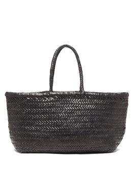 product Triple Jump large woven-leather basket bag image