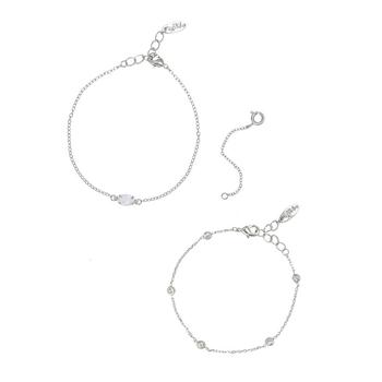 推荐Opal Crystal Dainty Women's Bracelet Set with Extender Add On商品