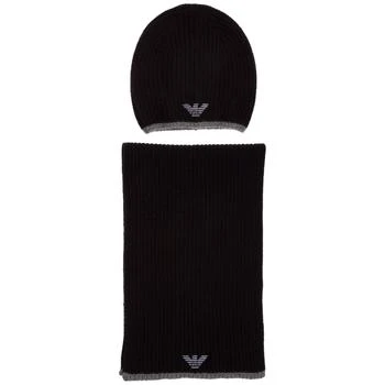 Emporio Armani | Emporio Armani Logo Embroidered Hat-And-Scarf Set 7.6折